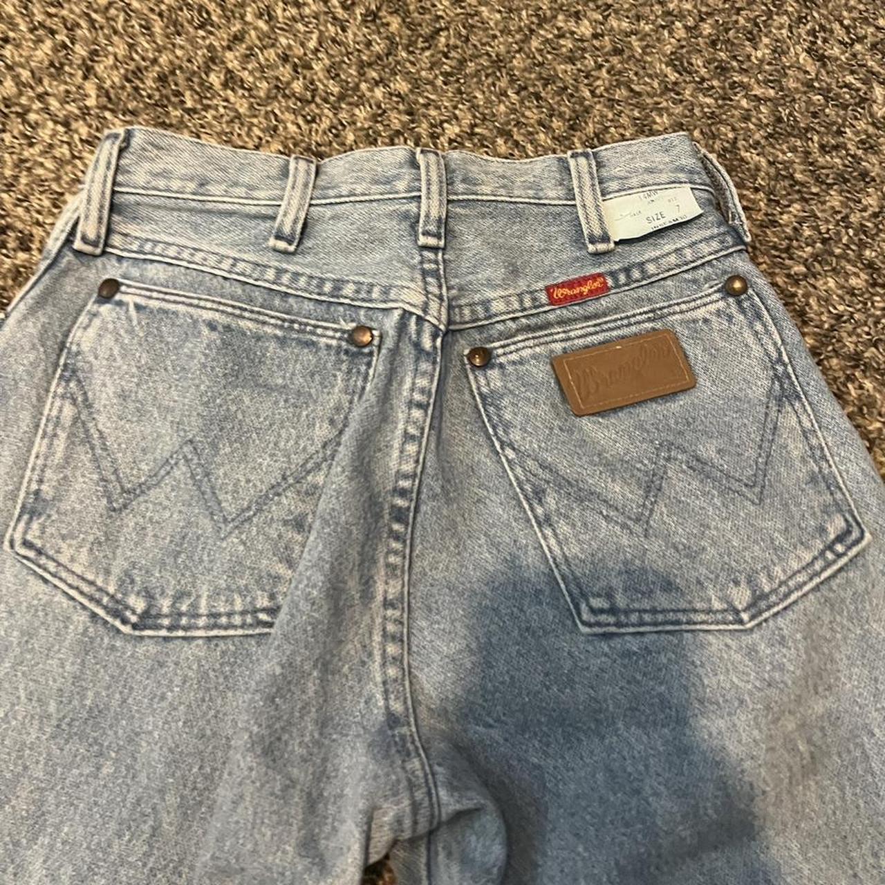 VINTAGE wrangler light wash jeans. Style number is... - Depop