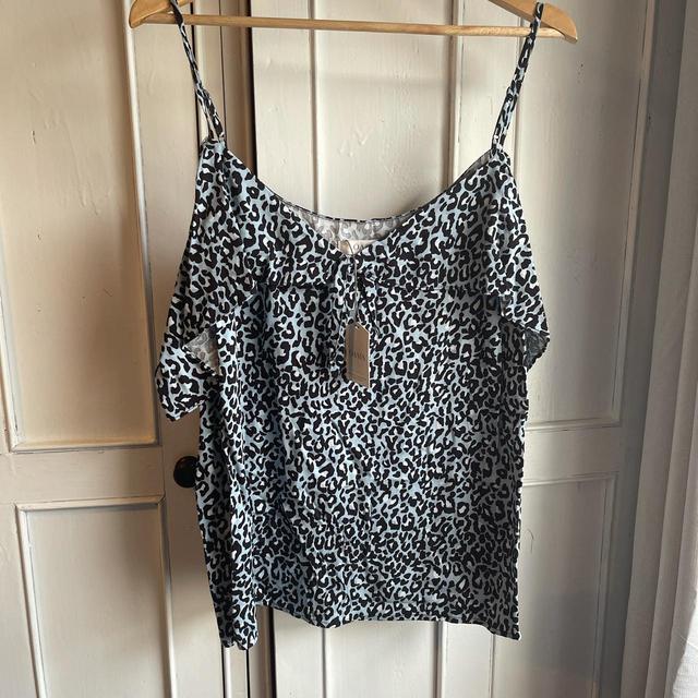 oasis red leopard print top