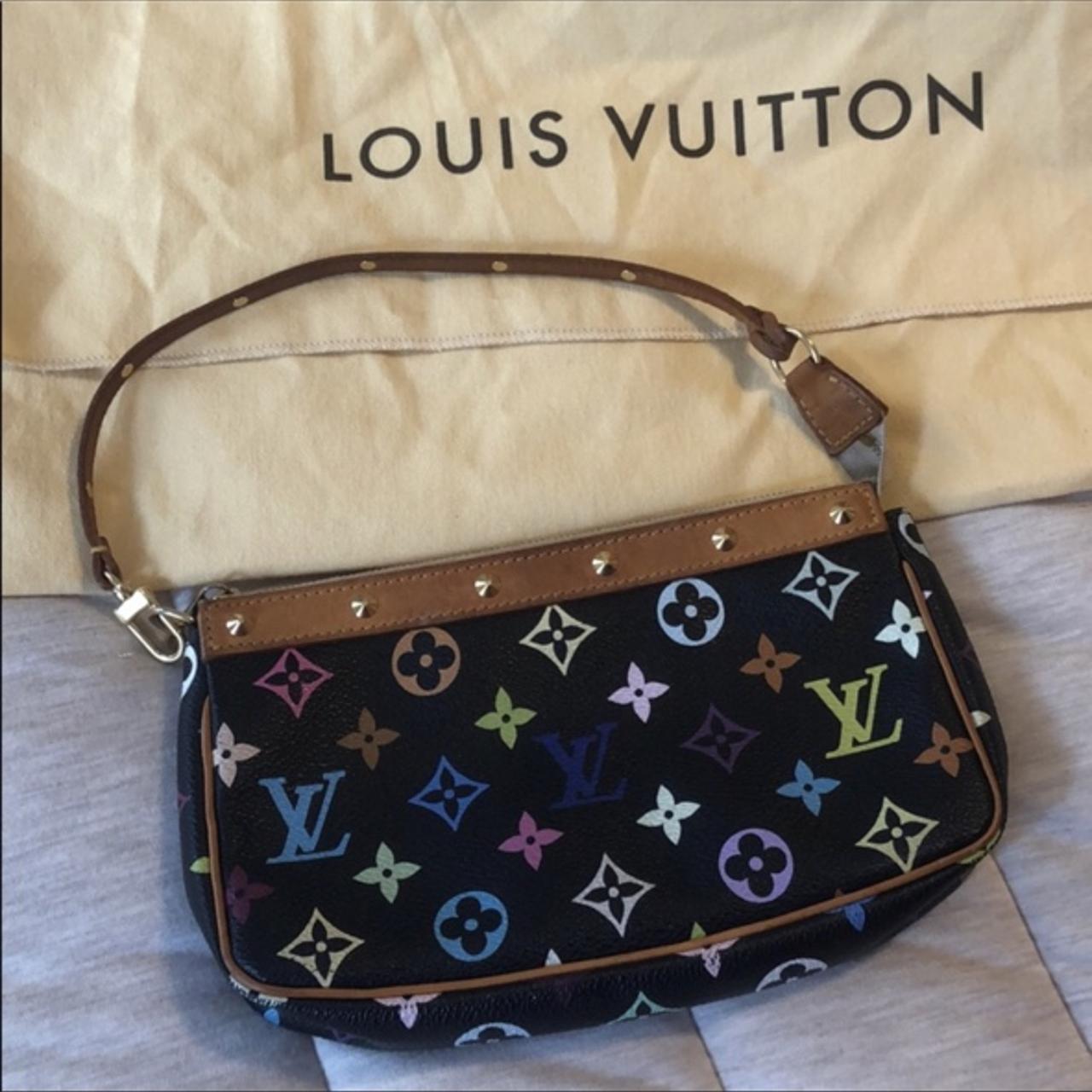 monogram LV Louis Vuitton pattern white & rainbow - Depop