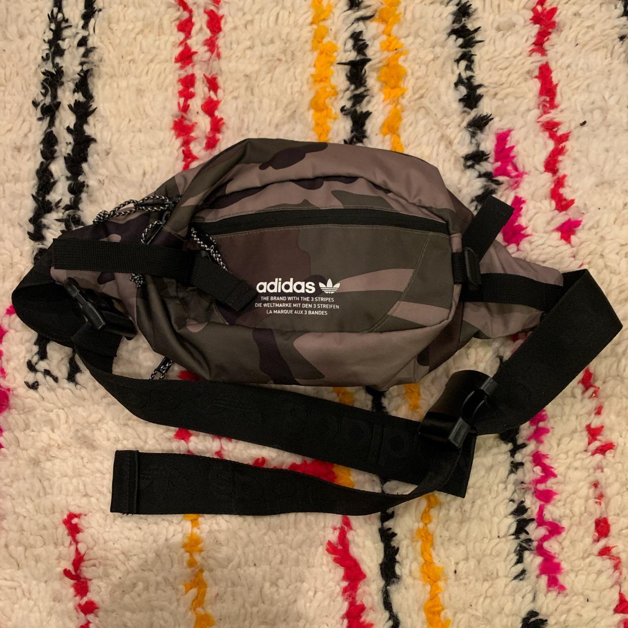 Adidas green camo fanny pack. Like new, no signs of... Depop