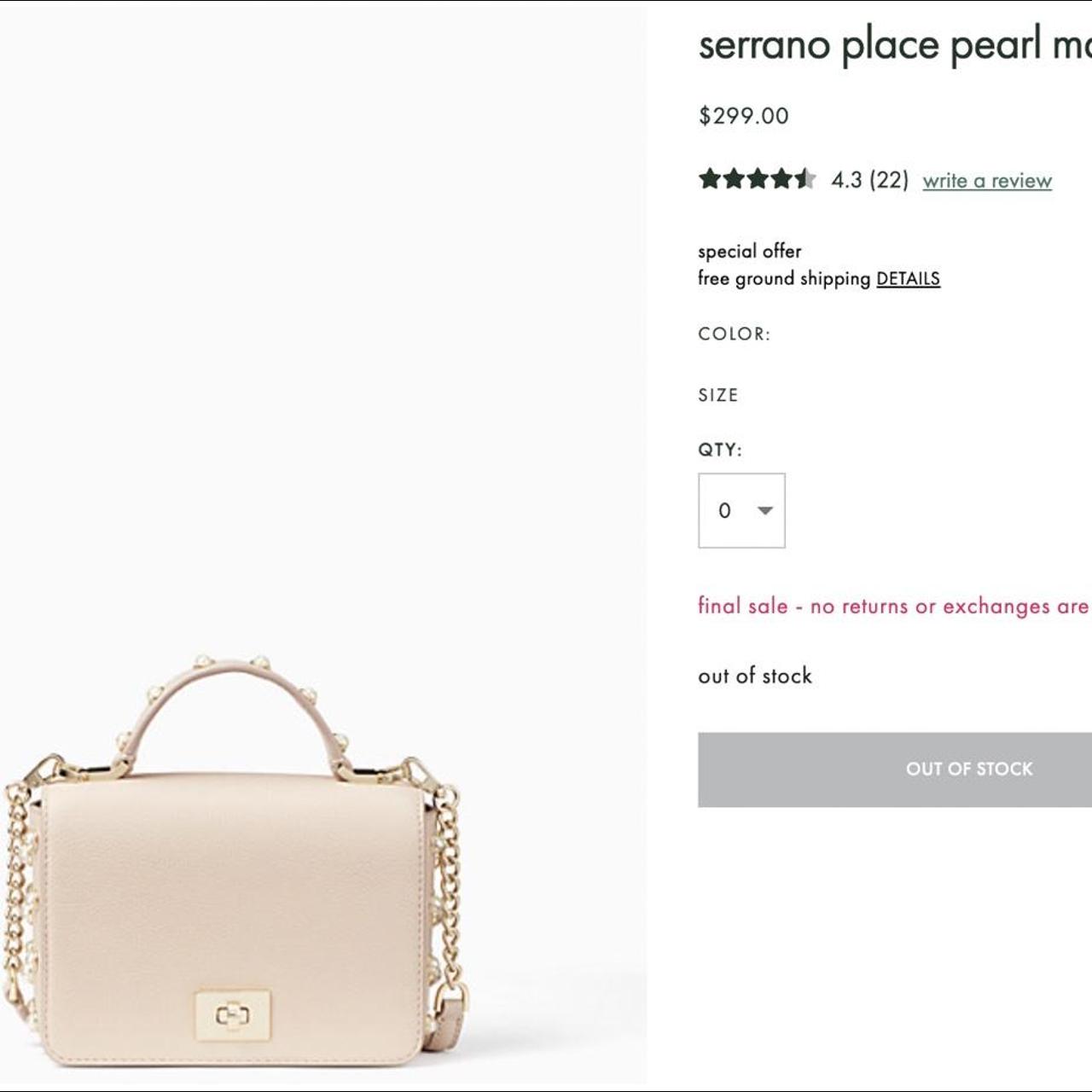 Kate Spade buying Serrano Place Pearl Crossbody