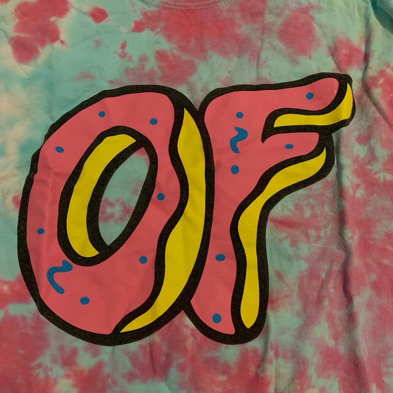 odd future tie dye shirt no cracking on graphic, size m - Depop