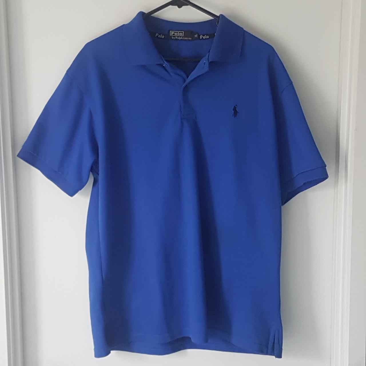Ralph Lauren XL blue polo shirt good quality... - Depop