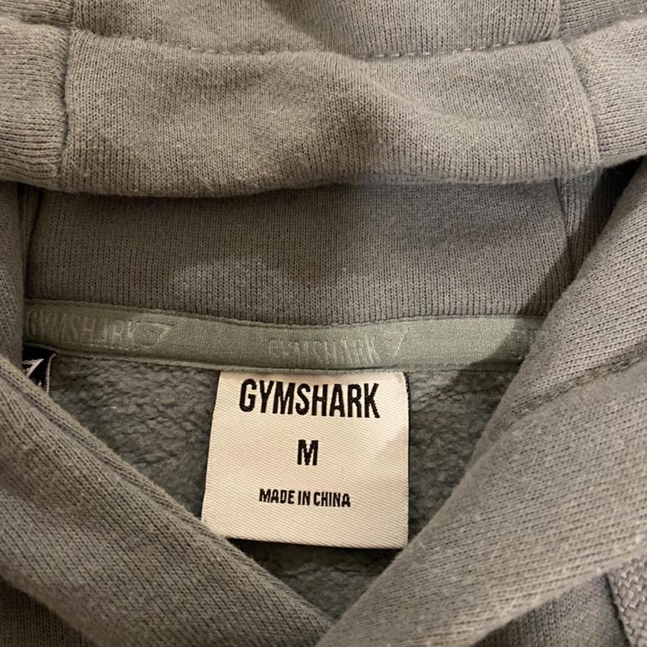 GYMSHARK, CROPPED CREST HOODIE, TURQUOISE