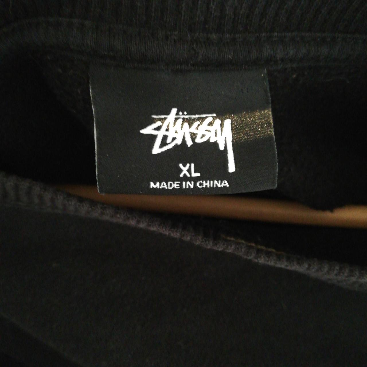 Vintage Stussy Sweatshirt Black Size XL Some light... - Depop