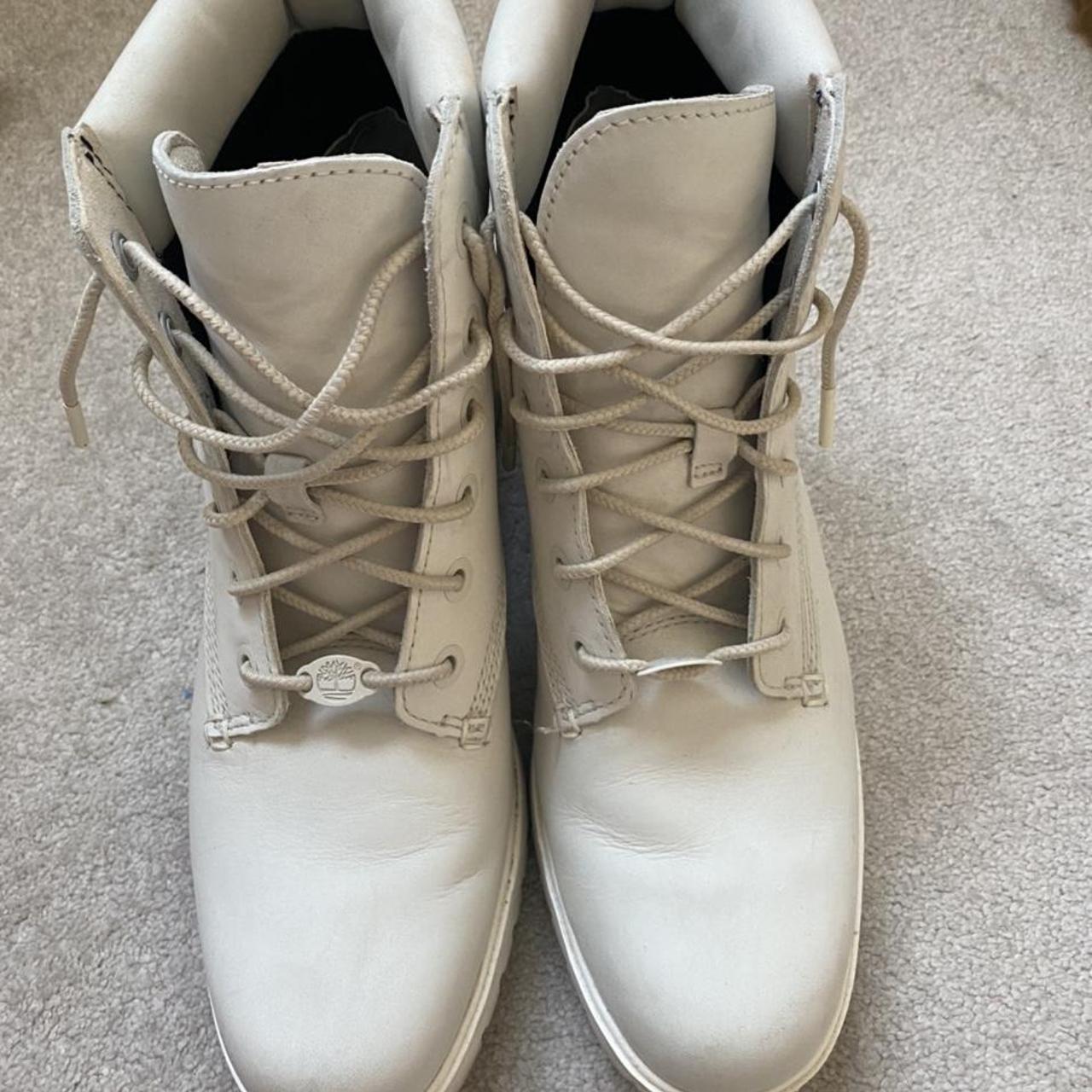 Timberland 6 inch premium ghost white boots -... - Depop
