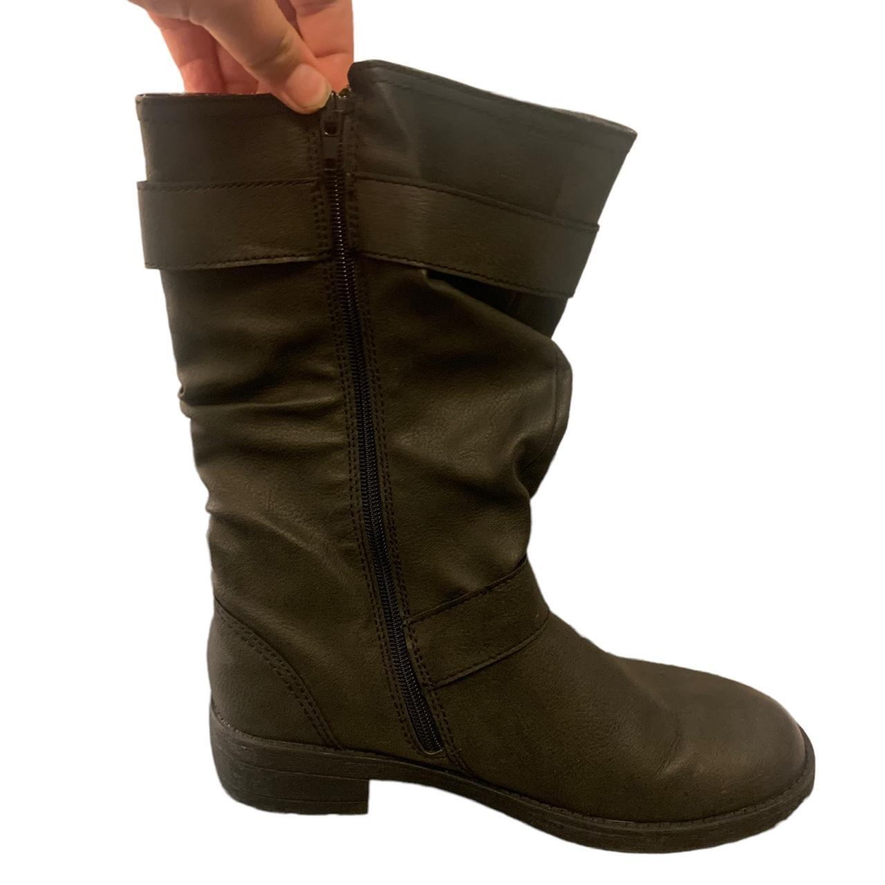 Womens Rocket Dog Trumble Black Leather Mid Calf... Depop