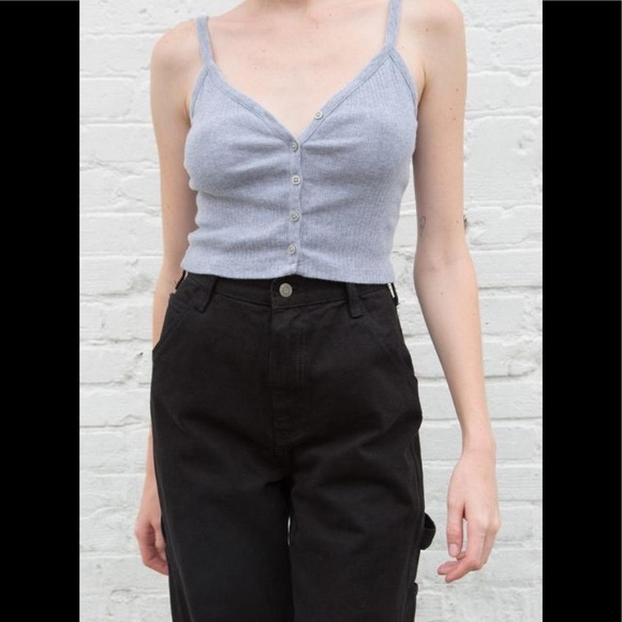 free shipping! 🤍 brandy melville grey zelly tank... Depop