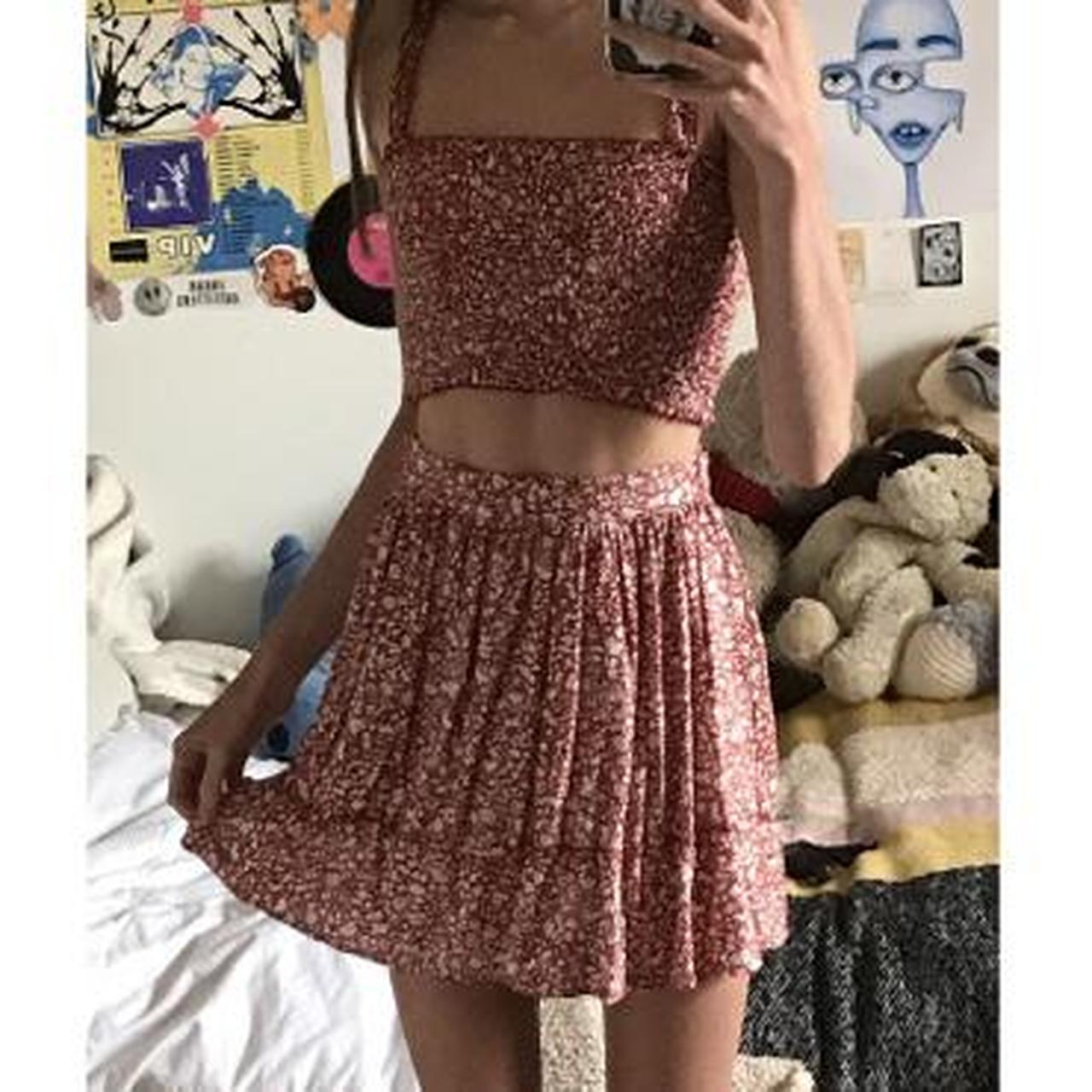 The cutest pull & bear skirt and crop top set So so... - Depop