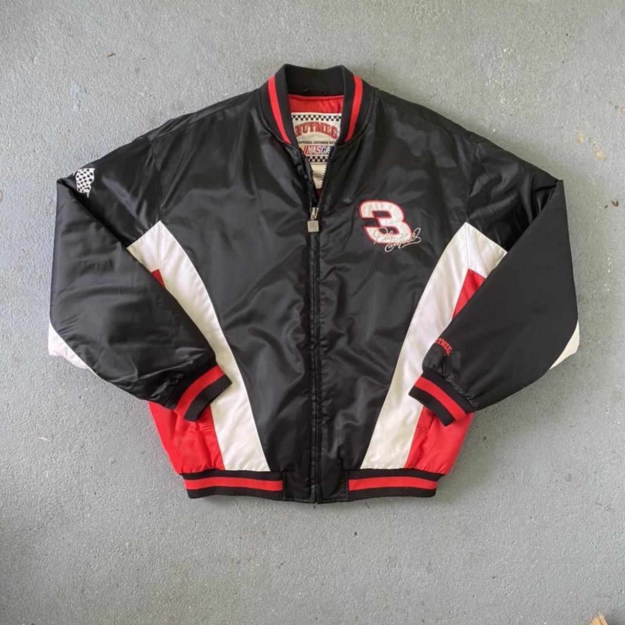 90s # 3 Dale Earnhardt Sr Nutmeg Bomber Racing Jacket - Depop