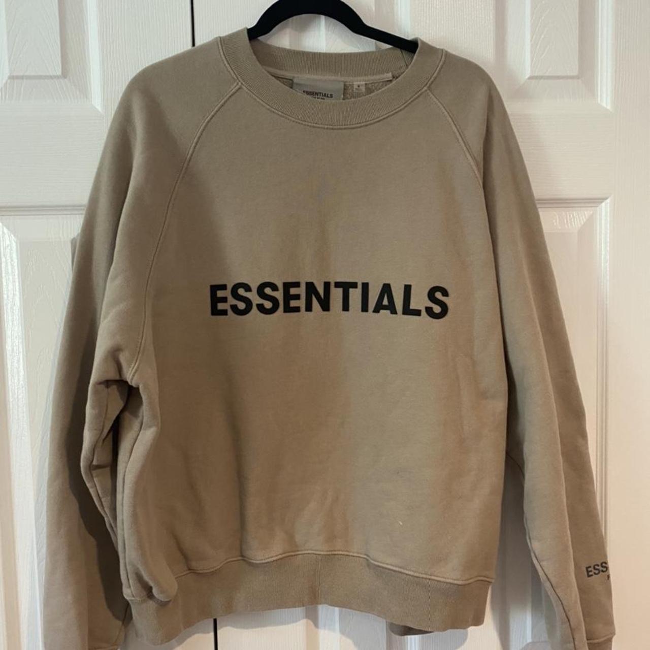 essentials brown crewneck