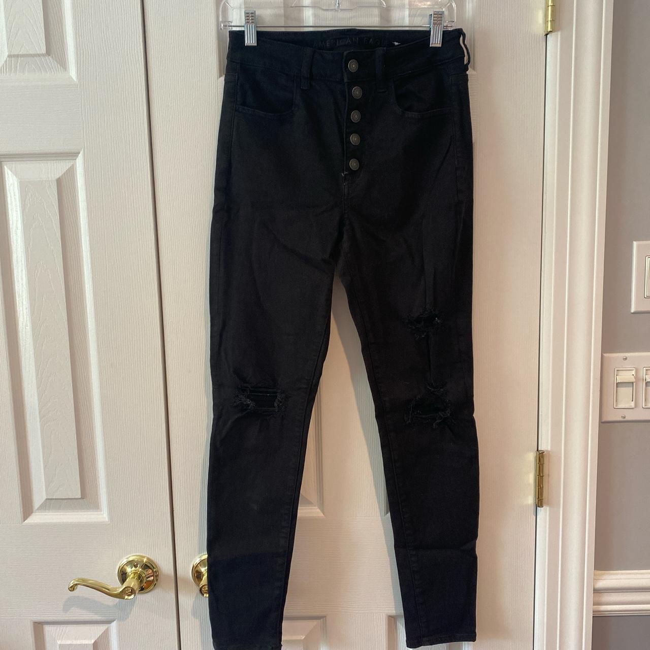 American Eagle Outfitters Women's Black Jeans Depop