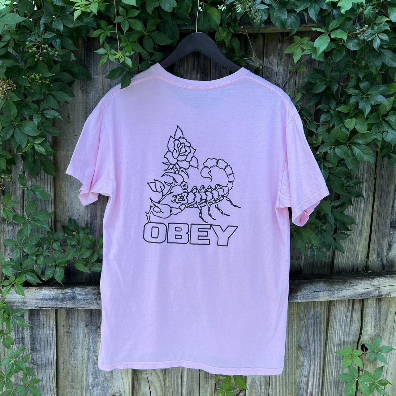 Obey store pink shirt