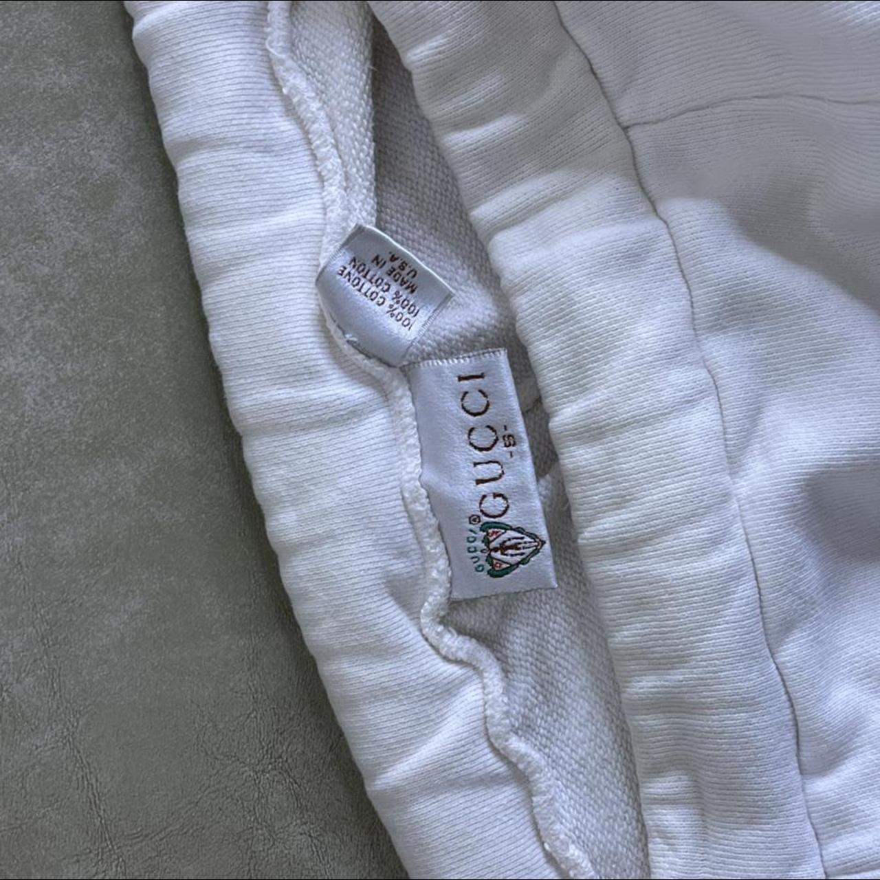 Vintage gucci sweatpants , size large , all white... - Depop