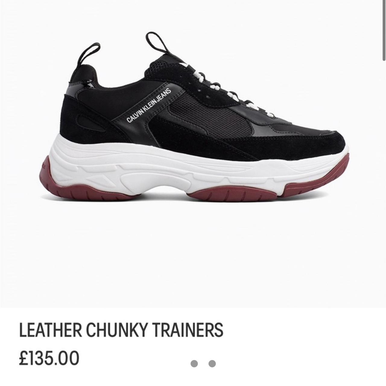 calvin klein leather chunky trainers