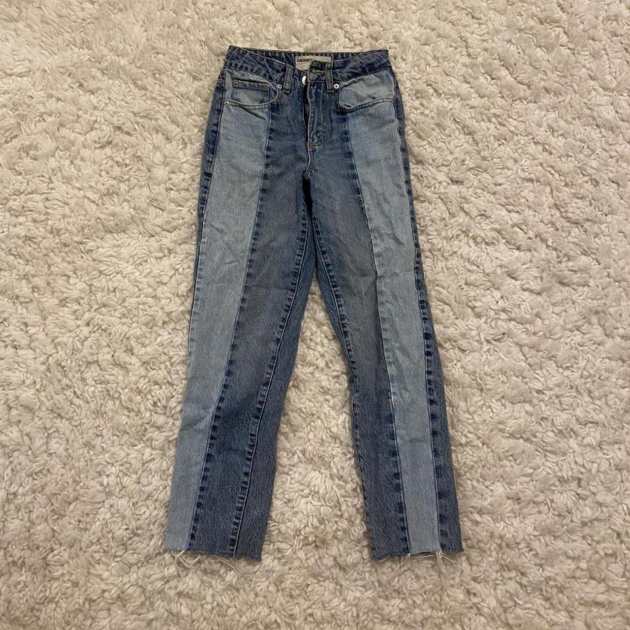 super cute two tone garage jeans they just don’t fit... - Depop