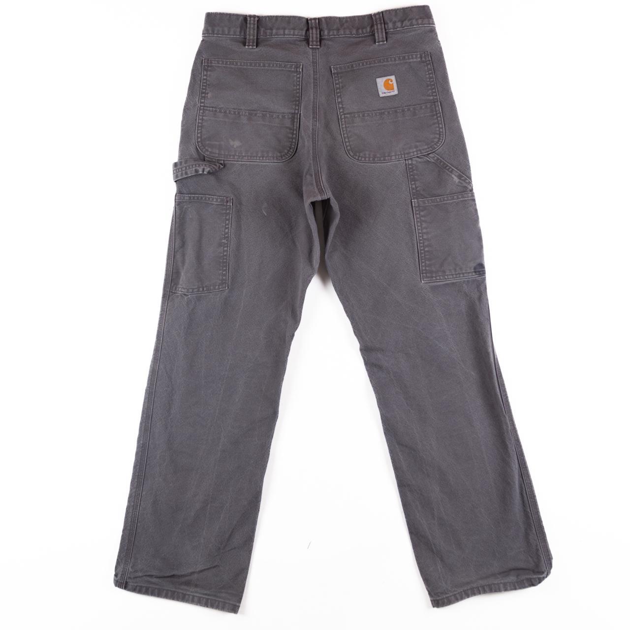 Carhartt Vintage Grey Denim Carpenter Pants 32W 30L... - Depop