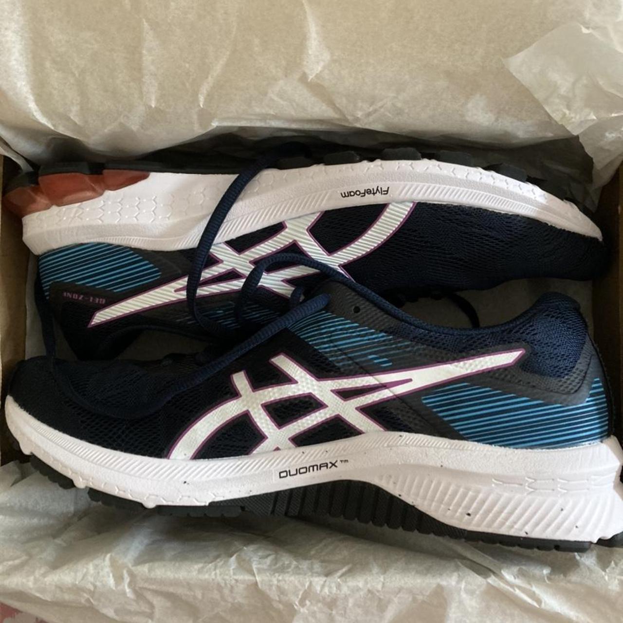 Asics Gel Zone Trainers in Blue White Brand Depop
