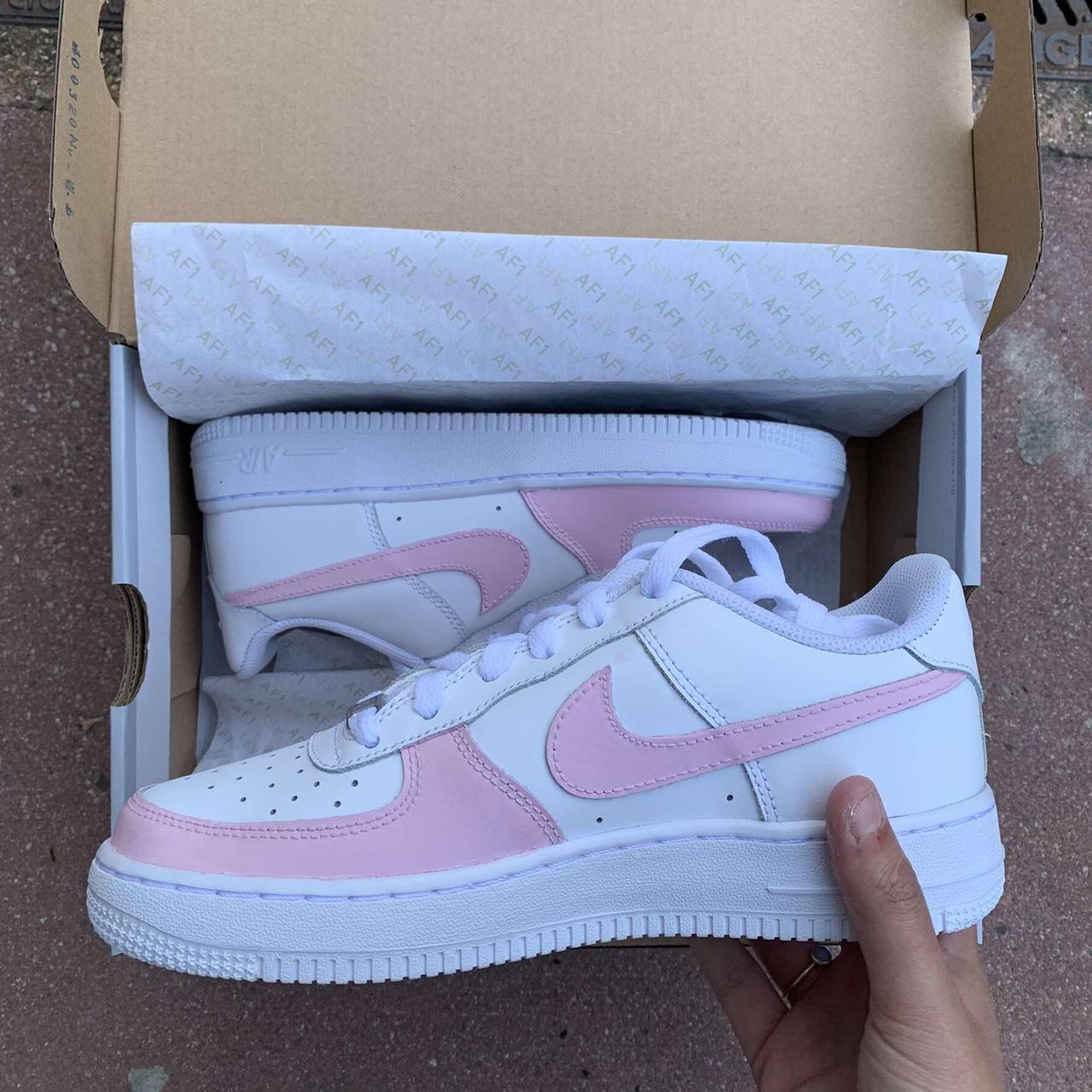 pink custom air force 1