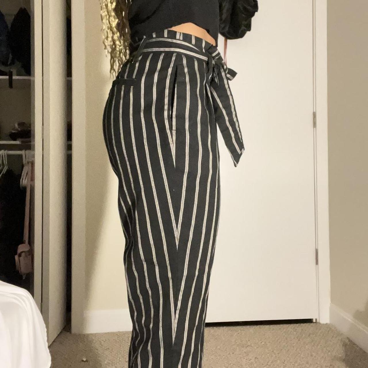 Next Women's Black and Grey Trousers (2)