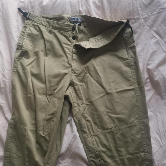 Stone Island speed jeans, beige, retro Size... - Depop