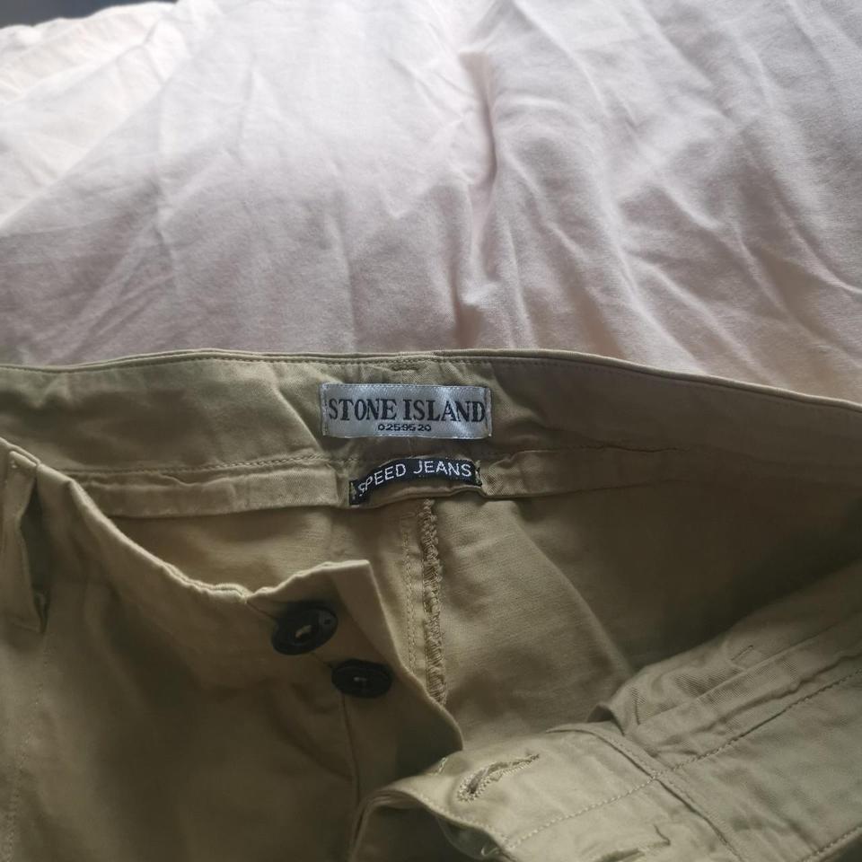 Stone Island speed jeans, beige, retro Size... - Depop