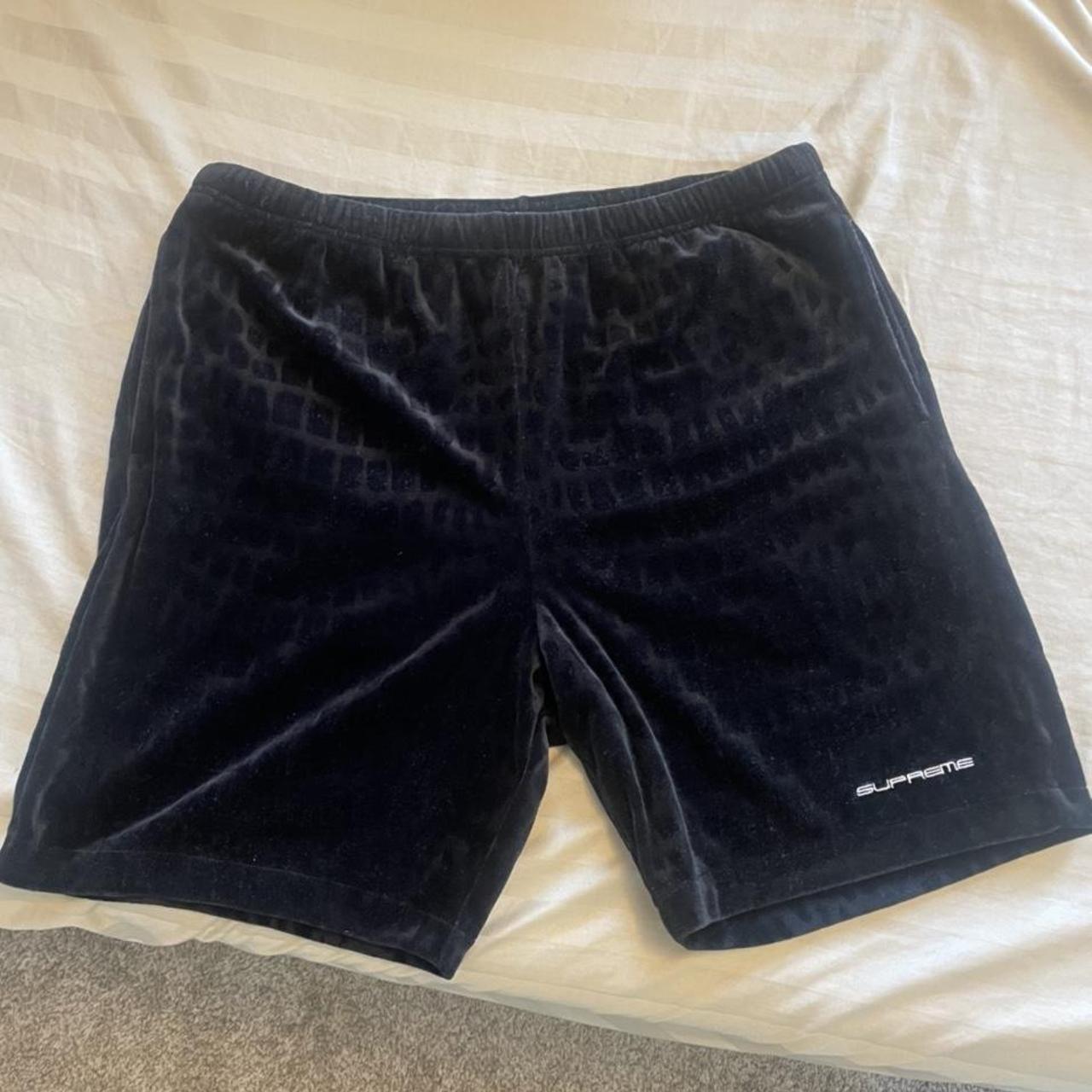 Supreme Croc Velour Shorts Size: Large Condition... - Depop