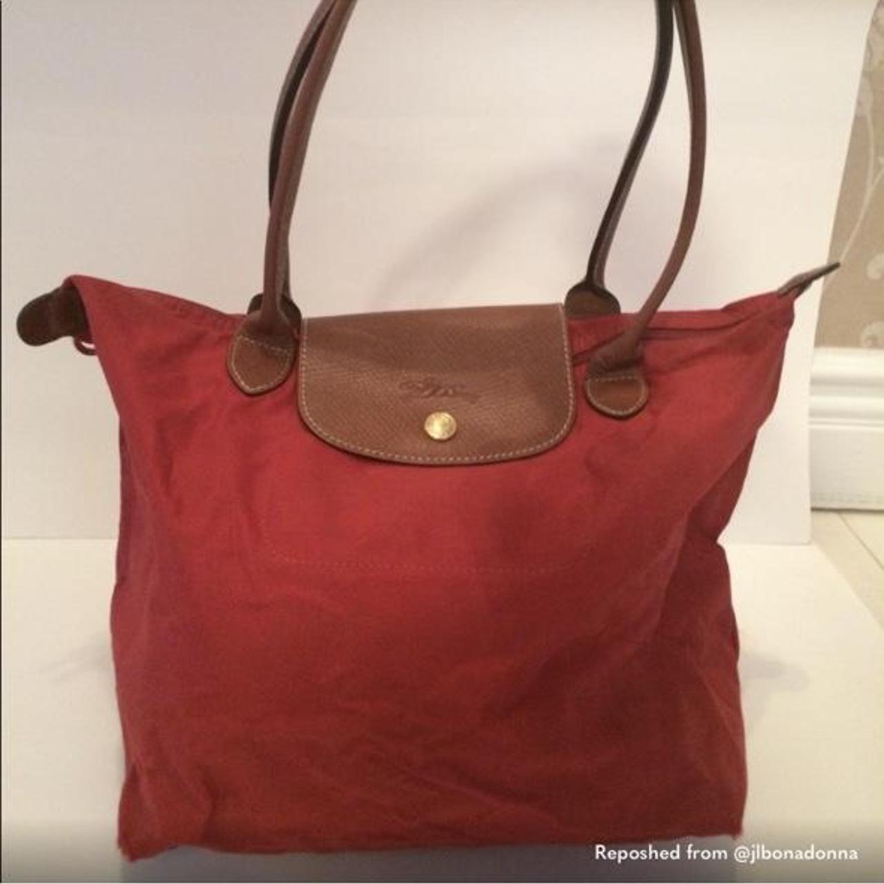 Longchamp red le pliage medium tote Tears,... - Depop