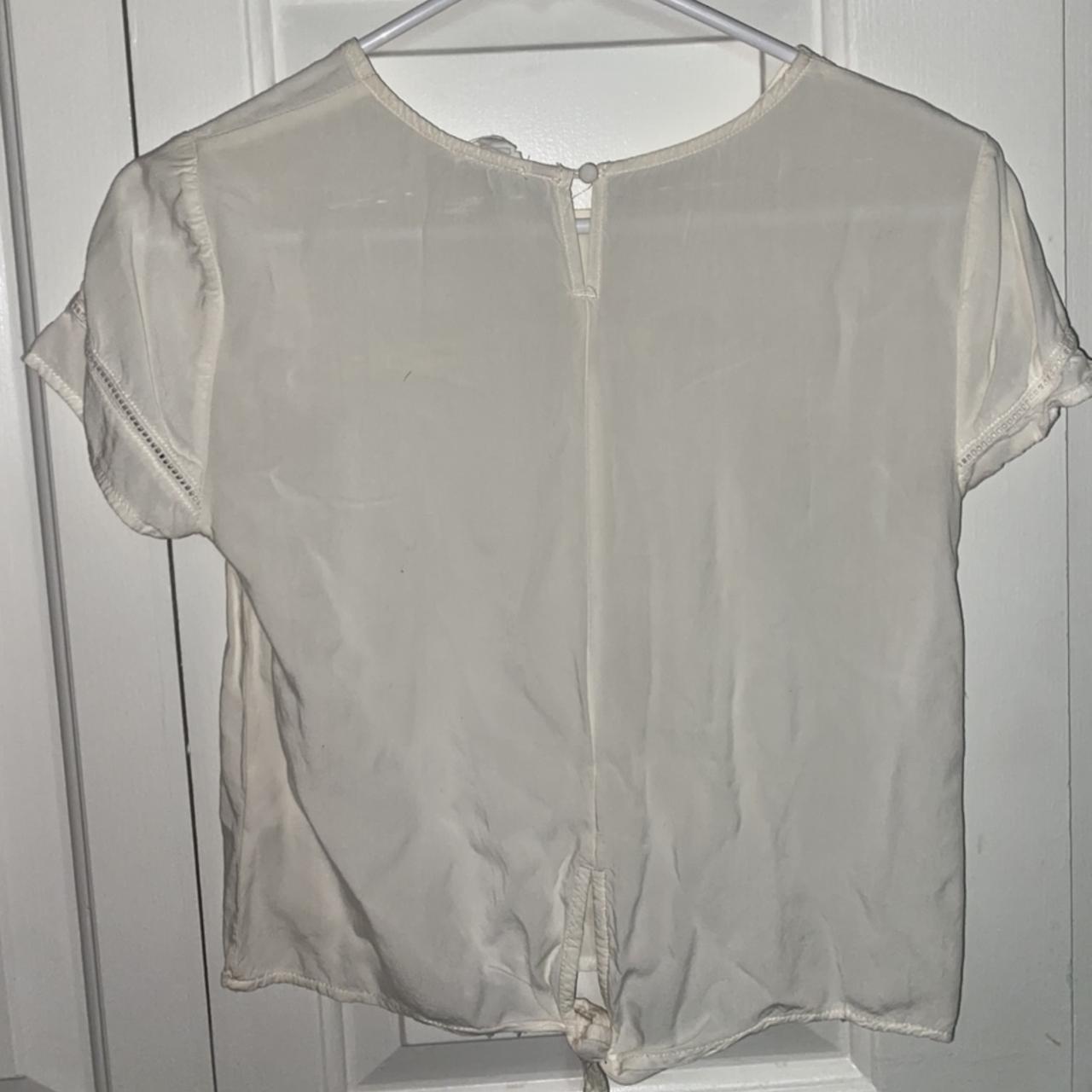 Cottage Core White Sheer Blouse - size xs Cute... - Depop