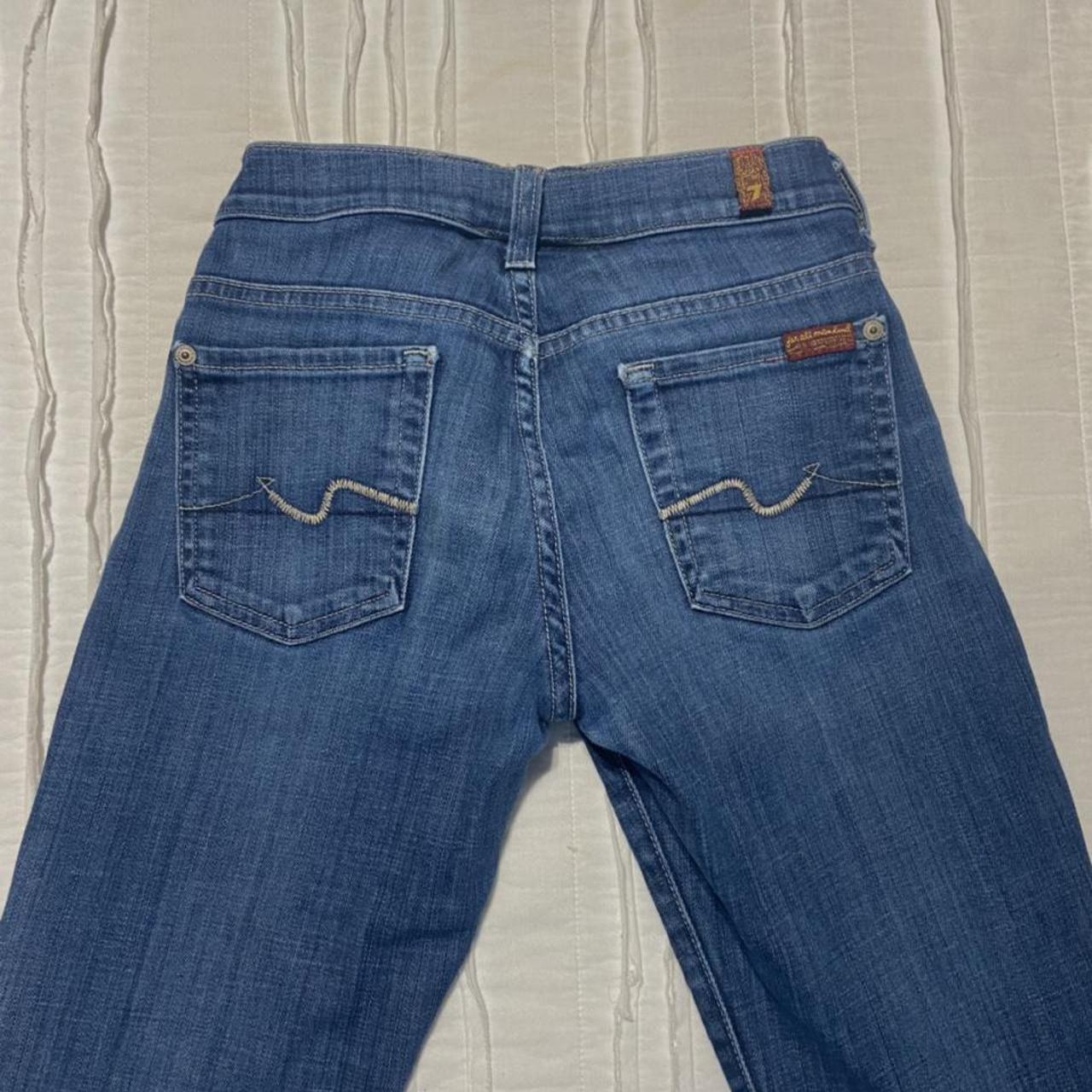 low rise blue jeans, waist 23-24 in. #truereligion... - Depop