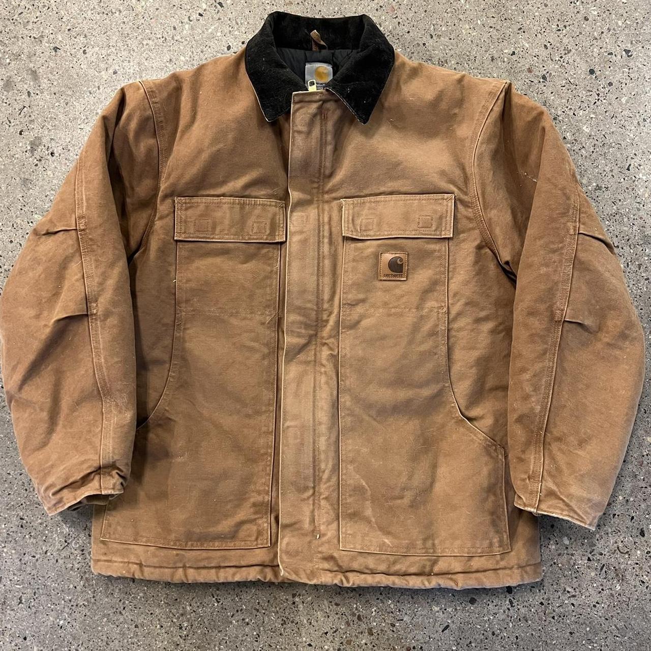 carhartt brown work jacket