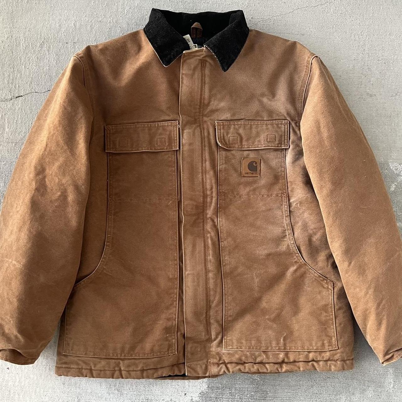 carhartt brown work jacket