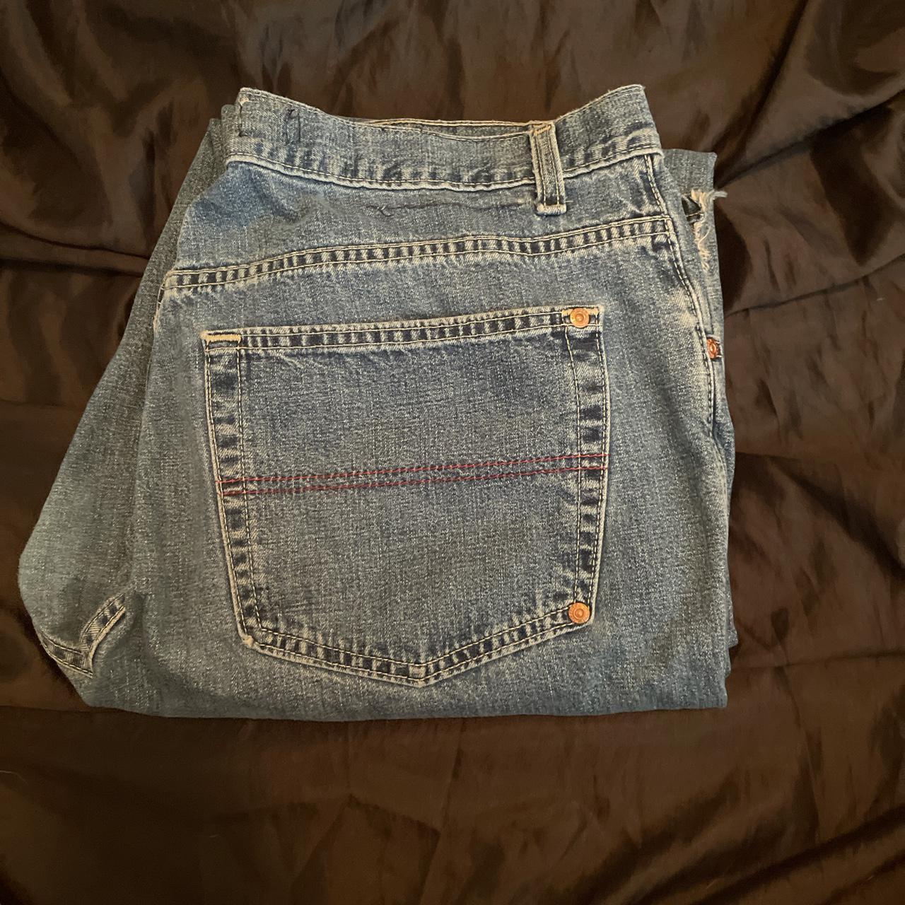 custom Louis Vuitton jeans made from old Louis purse