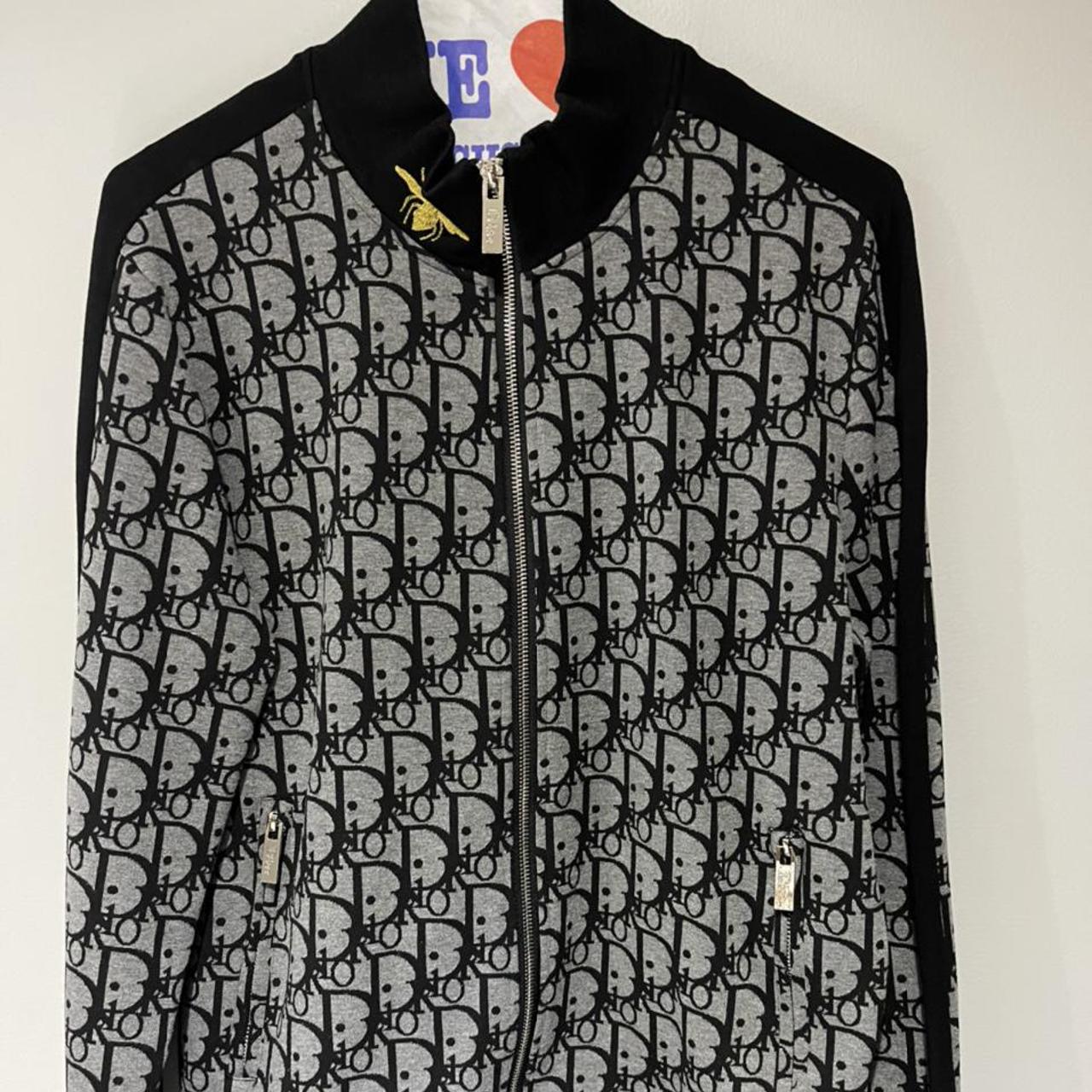 Dior oblique pattern zip up jacket with spider | Depop