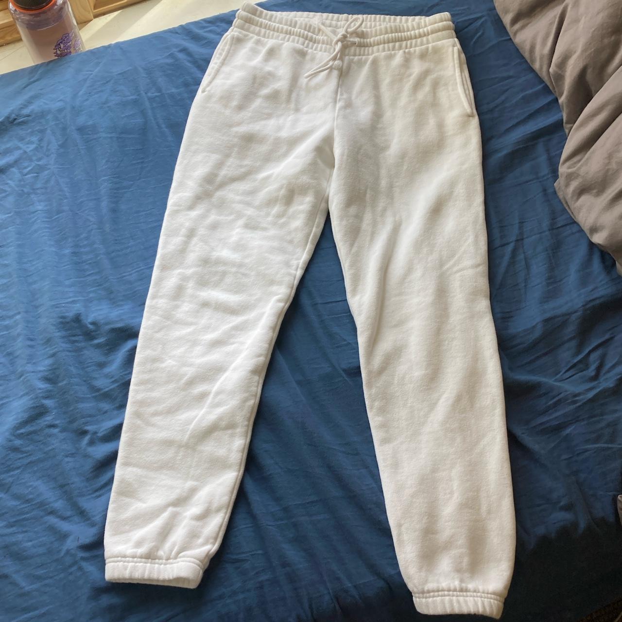 tna cozyaf fleece perfect sweatpant in white regular. Depop