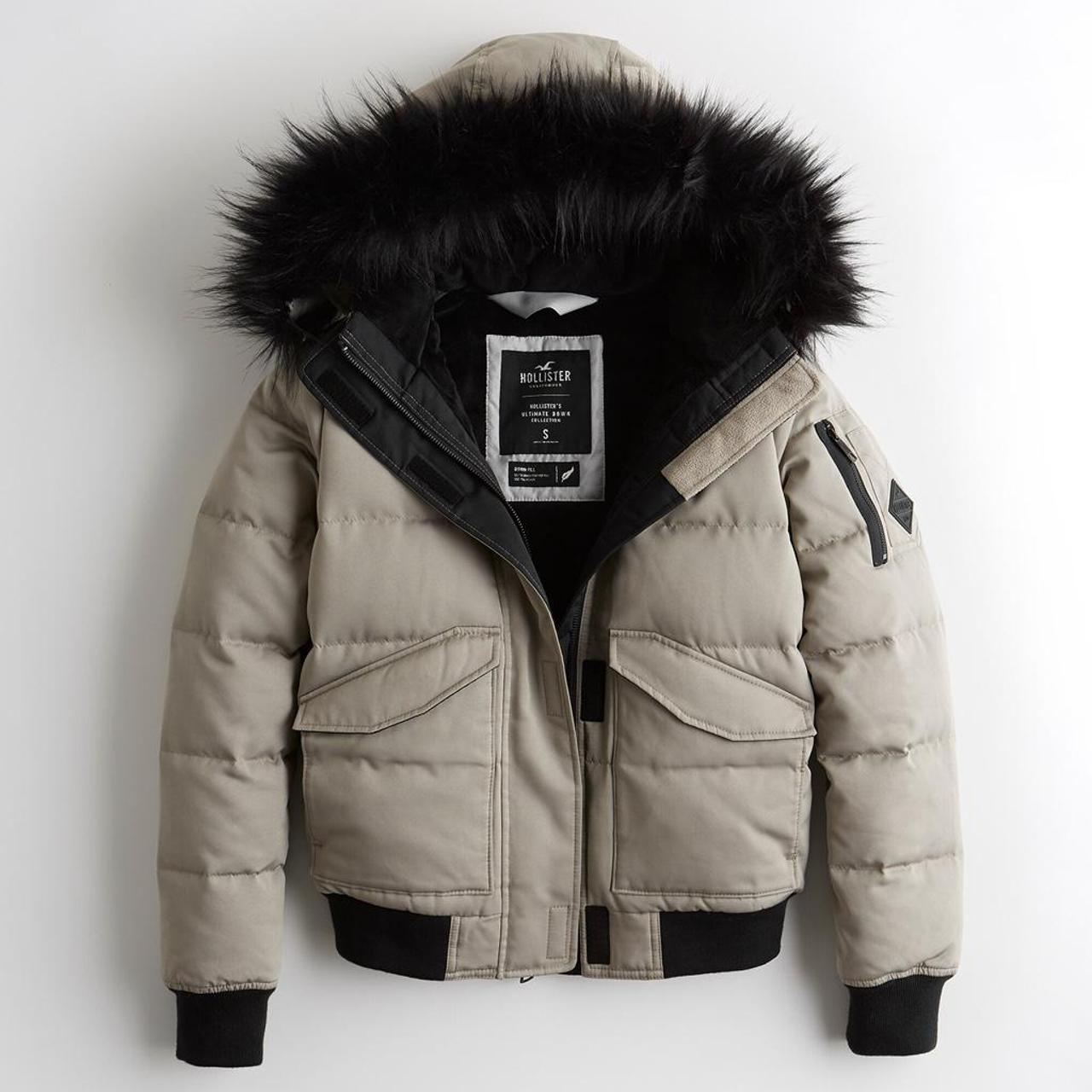 down bomber jacket hollister