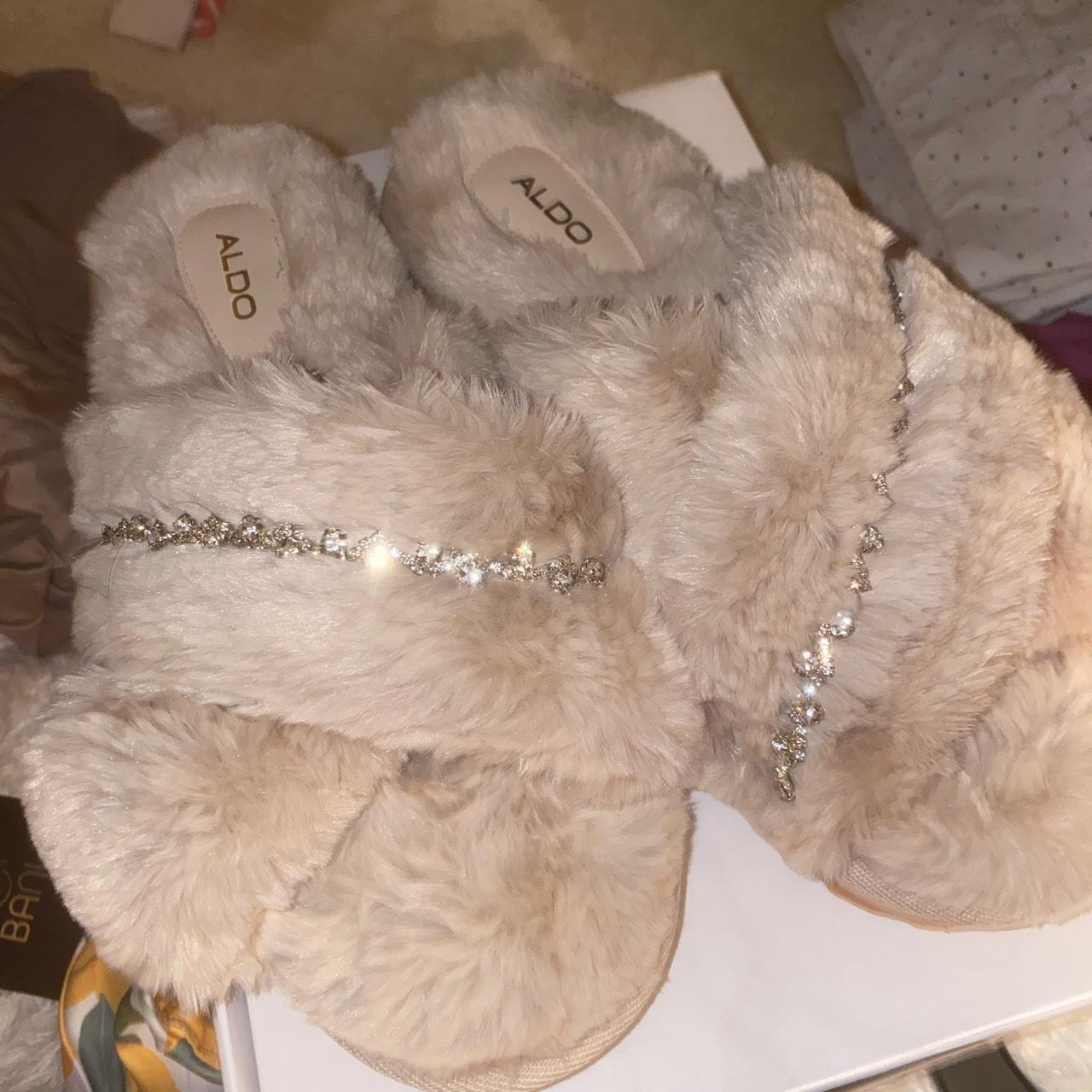 Aldo fur slides hot sale