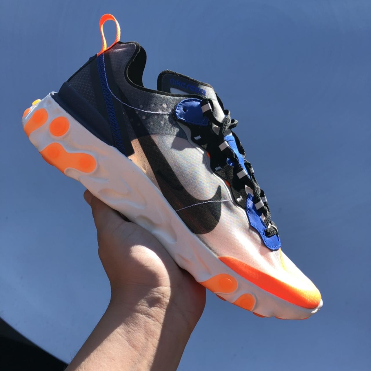 Nike react element 87 thunder discount blue on feet