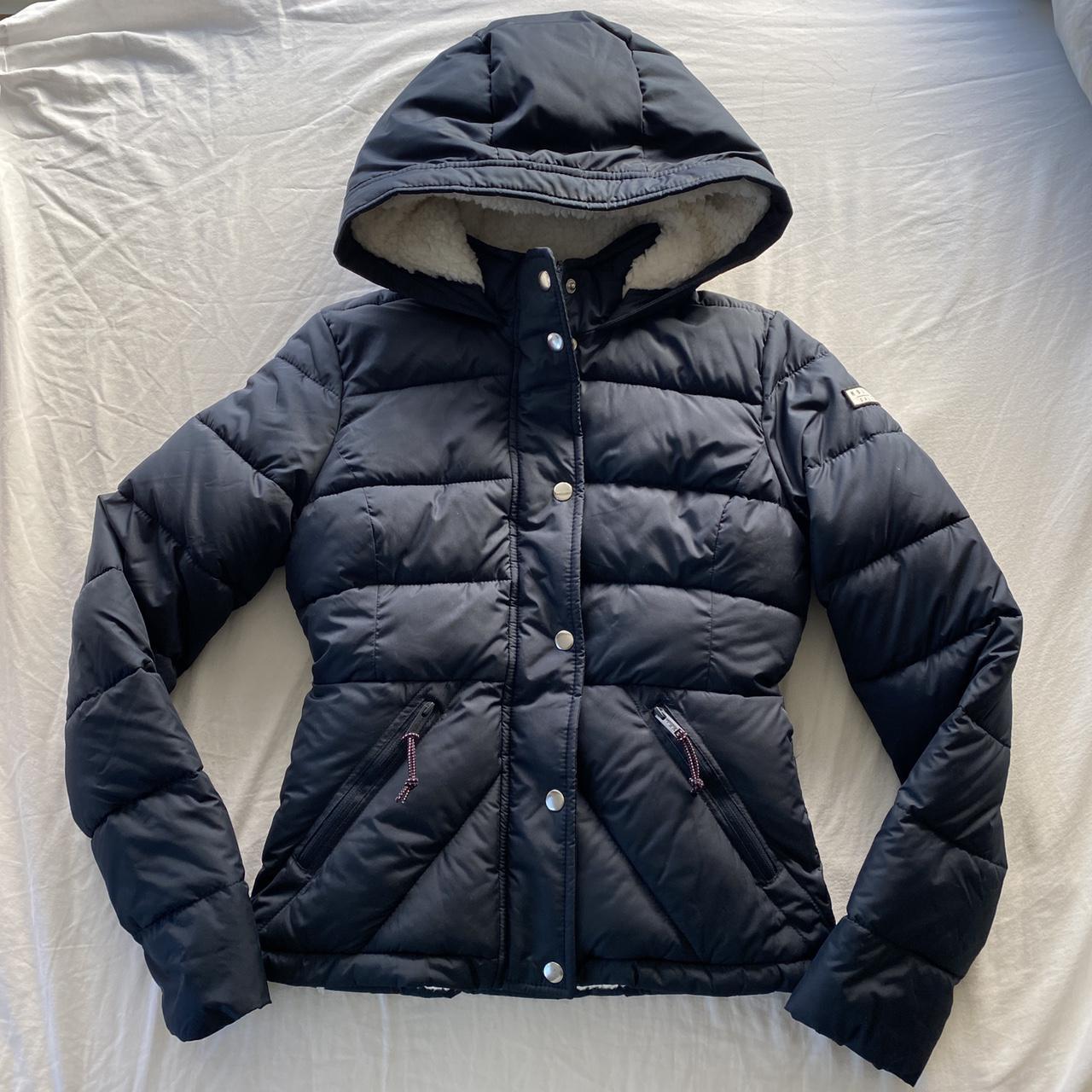 hollister sherpa lined puffer jacket