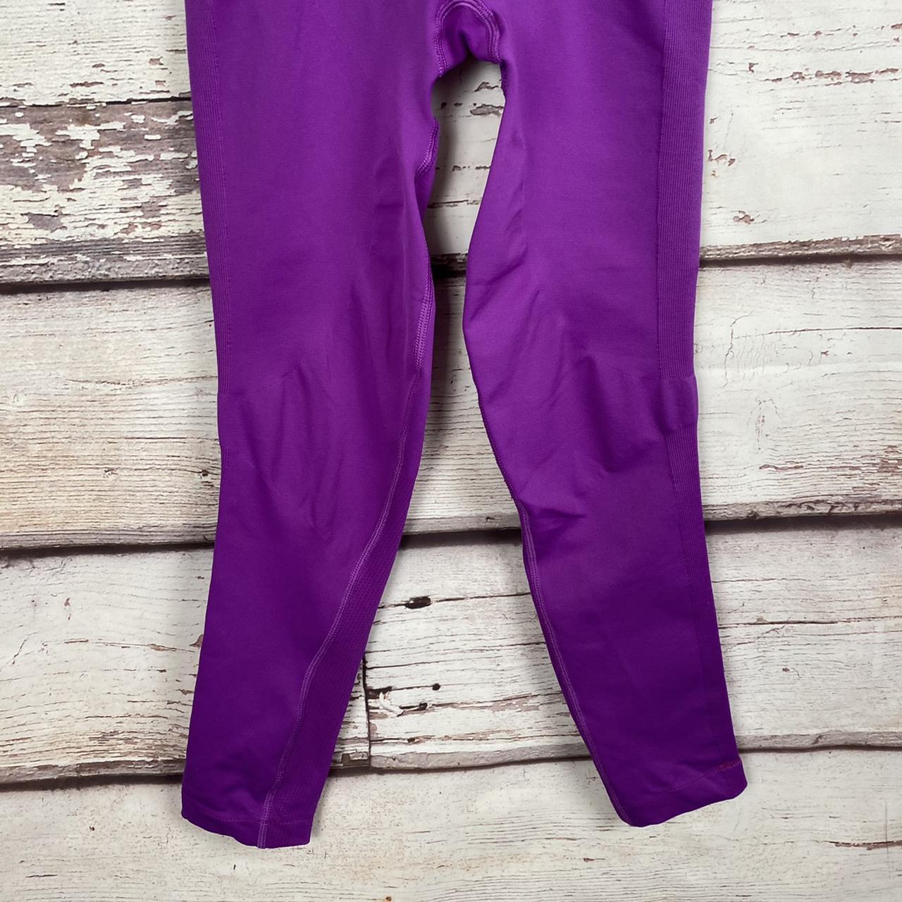 Lululemon Zone in Crop Purple High Rise Yoga... - Depop