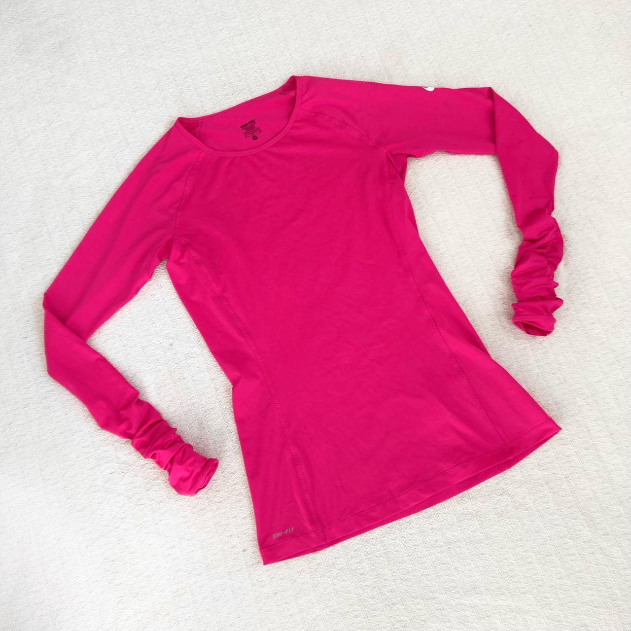 pink nike compression shirt