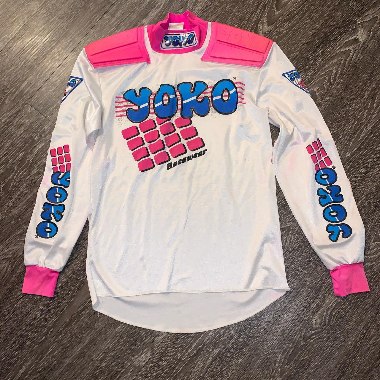 Vintage 90s Yoko race wear size small racing jersey... - Depop