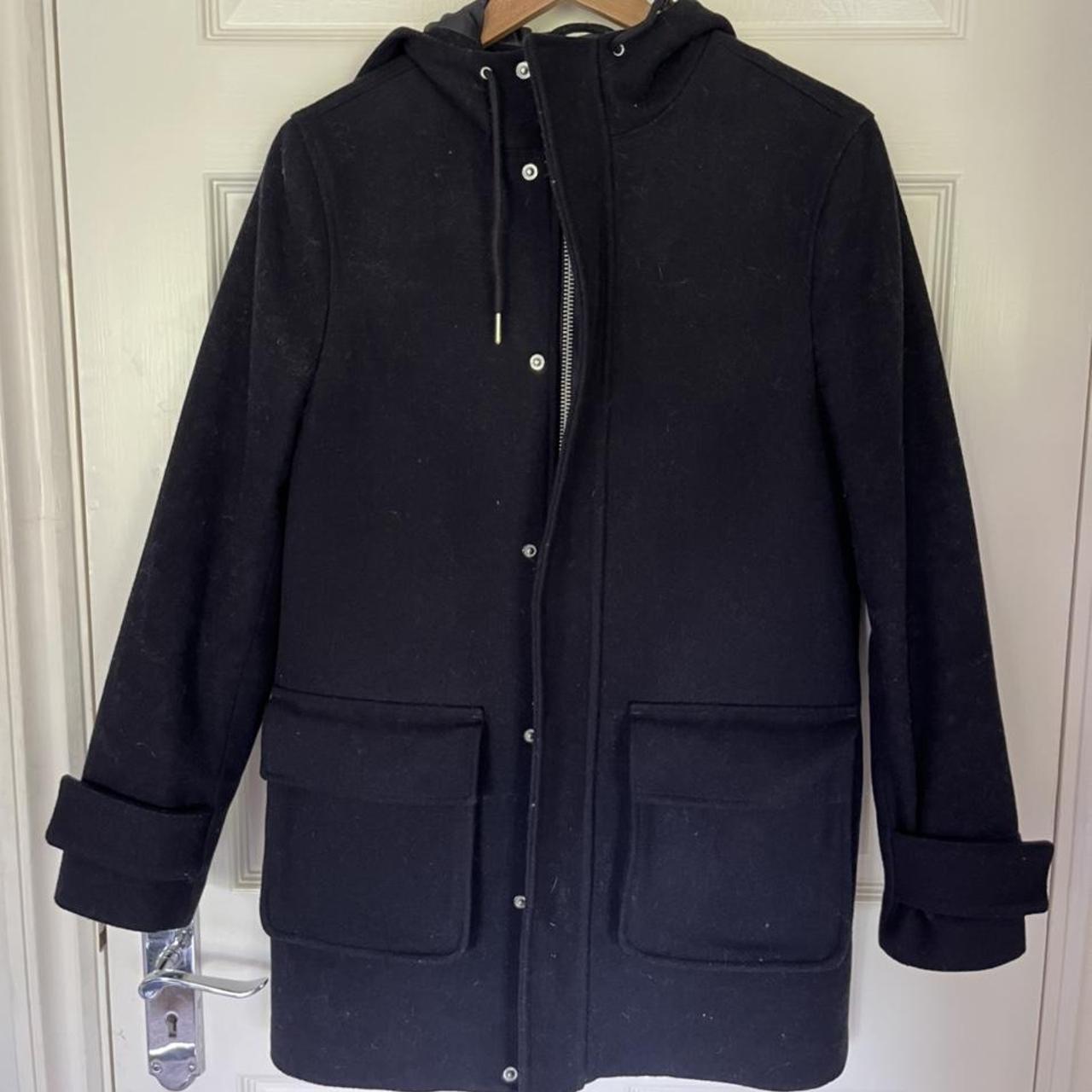 Top man black-blue wool coat dm me if you have any... - Depop