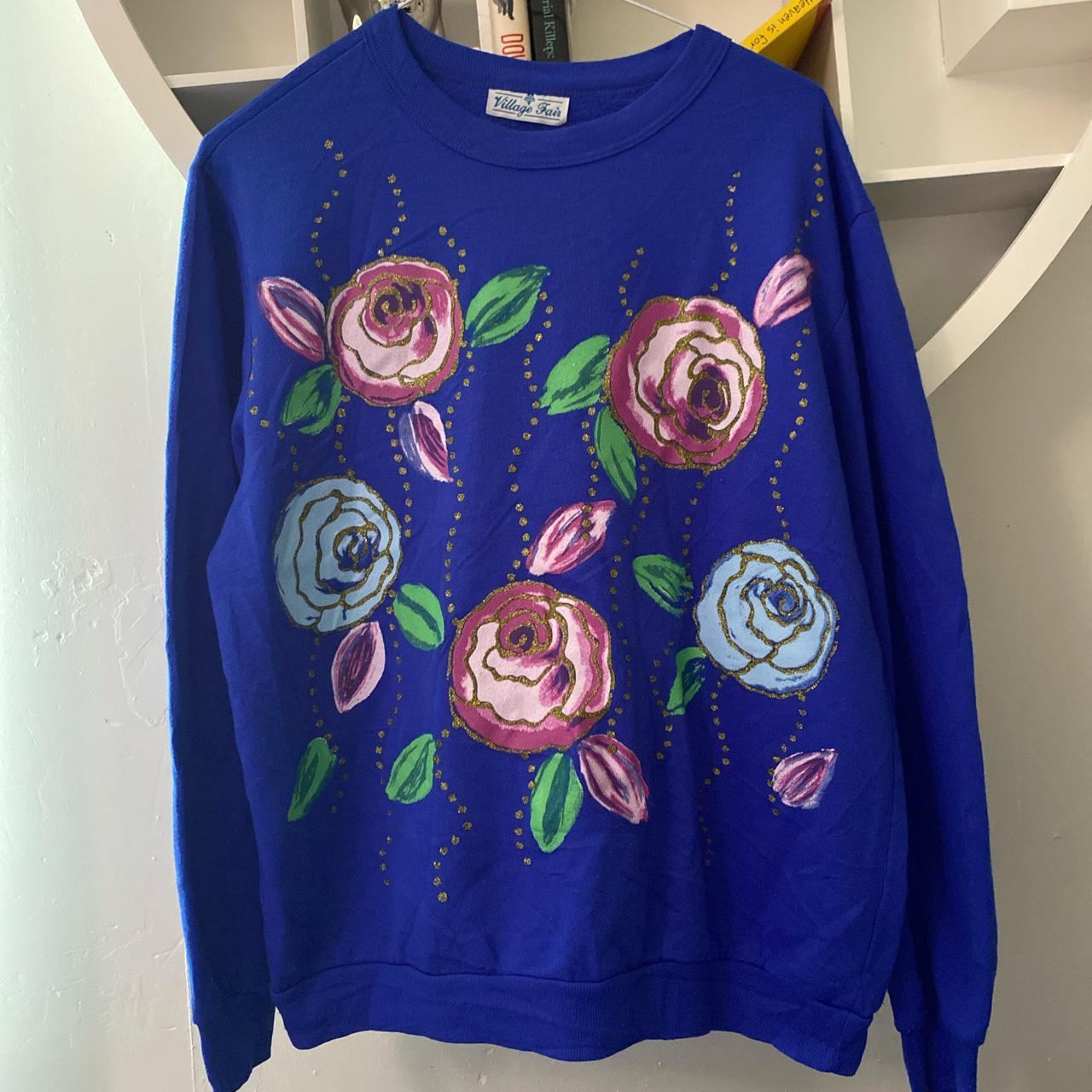 women-s-blue-and-pink-sweatshirt-depop