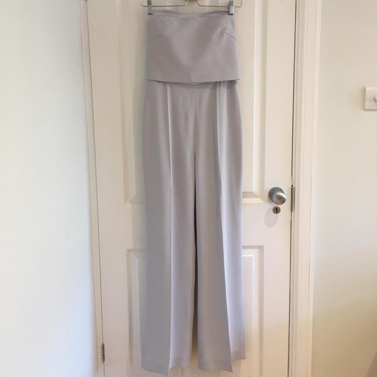 Reiss bandeau wide leg grey Depop