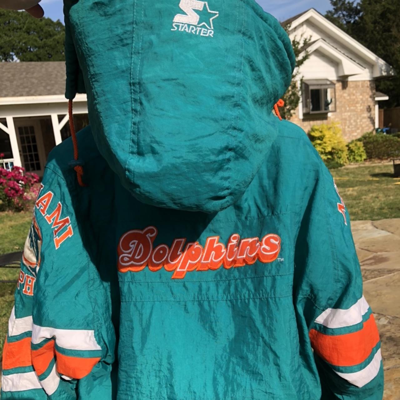 Miami Dolphins Vintage Starter Jacket - size L in - Depop