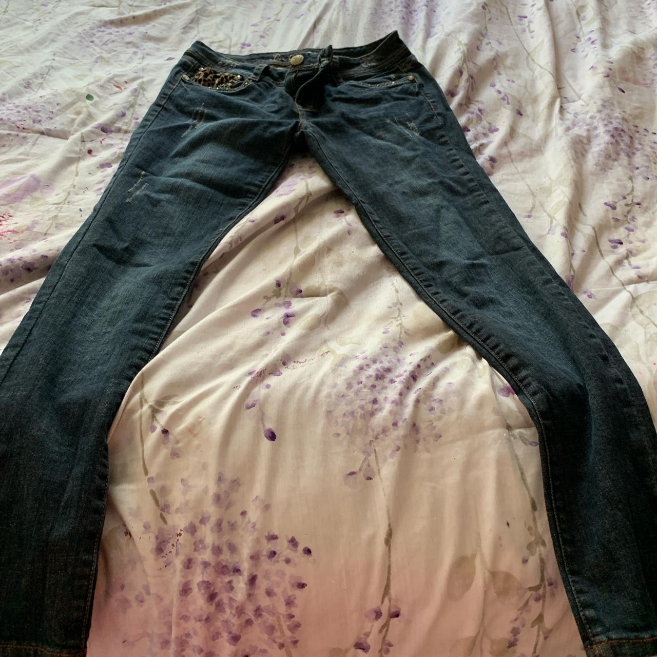 L.A idol U.S.A cheetah print jeans 👖 size 11 #jeans - Depop