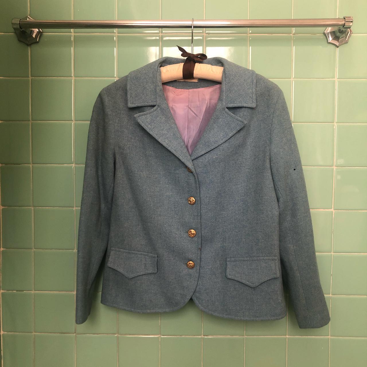 American Vintage Women's Blue Jacket | Depop