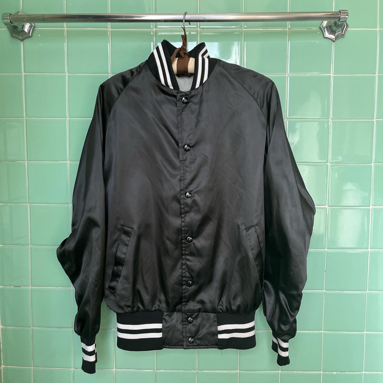 American Vintage Men's Black and White Jacket | Depop