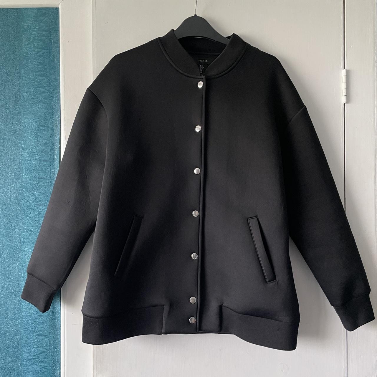 Forever 21 scuba baseball jacket in size Small. Depop